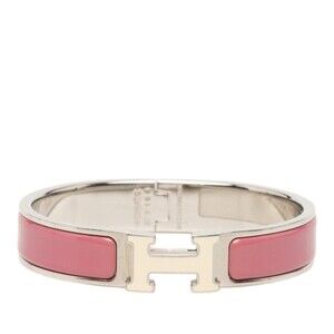 Pre-Loved Hermes Narrow Enamel Clic H Bracelet PM